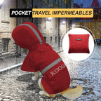 Dog Rain Coats for Small and Medium Dogs Waterproof, Raincoat Apparel Poncho Waterproof Dog Clothes Pet Jacket Dog Raincoats Jacket for Small Sized Dogs (Red,2XL)