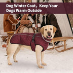 Dog Winter Coat for Small Medium Dogs, Reflective Dog Winter Jacket, Thick Fleece Snowsuit & Christmas Vest, Warm Water-Resistant Puppy Coat, Small Doggie Jackets for Cold Weather