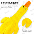 FGA MARKETPLACE Pink Rabbit-Duck Flat NO Stuffing NO Squeak Plush Dog Toy, Funny Style Will Entertain Your Pet for Hours, Recommended for Small and Medium Dog 21 INCH Long