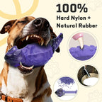 Dog Chew Toys for Aggressive Chewers, Indestructible Lizard Shape Tough Dog Toy with Natural Scents, Durable Chew Bones to Keep Large Dogs Busy, for Super Chewers 20-80Lbs - Peanuts