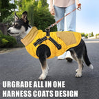 Mosucoirl Warm Dog Coats Pet Clothes, Waterproof Dogs Jacket Reflective Pet Outfits Winter Dog Cold Weather Coat Cozy Snow Jackets Vest for Small Medium Large Dogs Puppy Doggie