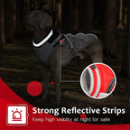 Dog Winter Coat with Harness, Dog Jacket, Pet Clothes with Zipper on Back, Waterproof Windproof Warm Vest, Reflective Cold Weather Coats, for Small Medium Large Dogs, Thick, Red,XS