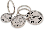 Lifetime Custom Engraved Dog ID Tag – Stainless Steel Pet Tag for Dogs & Cats, Double-Sided Personalization | Fits Collar, Harness, Leash
