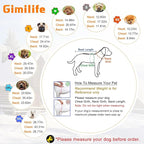 Warm Dog Winter Coat, Gimilife Dog Sweater Cold Weather Coats Waterproof Dogs Apparel Clothes Pet Jacket Padded Vest Outfit for Small Medium Large Dogs