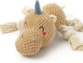 Large Dog Toys, Cute Squeaky Dog Toy, Stuffed Animal Plush Toys for Puppies, Durable Dog Chew Toy for Small,Middle,Large Breed (Brown(Uni-Hippo))