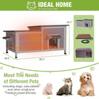 GUTINNEEN Heated Cat House Outdoor Cat House Insulated Large Weatherproof Feral Cat Shelter with Heated Pad, Insulated All-Round Thermal Liner, Chewproof Cable for 1-4 Cats (Winter-Ready)