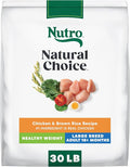 Nutro Natural Choice Chicken & Brown Rice Adult Large Breed Healthy Weight Dog Food Recipe, 30 lb. Bag