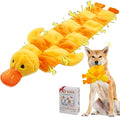 Mihachi Dog Squeaky Toys 16 Squeakers for Aggressive Chewers, Tough Interactive Tug of War Dog Toy-Squeaky Chew Toy for Small,Medium,Large Breed No Stuffing Duck Toy, Fun Long Toys 27 Inches