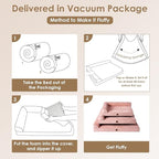 EHEYCIGA Memory Foam Dog Bed Large Sized Dogs, Waterproof Dog Bed Orthopedic with Washable Removable Cover, Non-Slip Pet Bed Couch, 36x27x6 Inches, Pink
