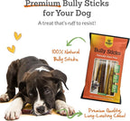 Advance Pet Products 6 Inch Bully Sticks (Pack of 10) - 100% Beef, Odor Free Dog Chews for Aggressive Chewers - Long Lasting, Gluten-Free, Easy to Digest, High Protein & Rawhide Free Chews for Dogs