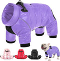 AOFITEE Dog Coat, Waterproof Dog Jacket for Winter, Warm Fullbody Dogs Snowsuit, Winter Coat for Small Dogs, Zip Up Pet Puffer Jacket Fleece Vest, Outdoor Reflective Cold Weather Pet Coats, S