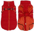 Geyecete Winter Warm Coat Waterproof Dog Winter Jacket with Harness Traction Belt,Windproof Pet Outdoor Jacket Dog Autumn-Red-XXL
