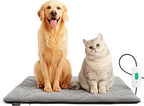 Dog Heating Pad (56"x40") - Waterproof Electric Heated Mat & Pet Bed for Indoor and Outdoor Use, Chew Resistant Cord, Machine Washable Cover with Wheat Pattern Quilting, for Cats and Pets