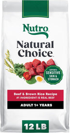 Nutro Natural Choice Adult Dry Dog Food, Beef and Brown Rice Recipe, 12 lbs.
