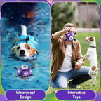 QDAN Dog Toys Soccer Balls: Interactive Dog Toys for Tug of War, Doggy Balls with Straps, Puppy Birthday Gifts, Durable Puppy Ball for Small（5 Inch）