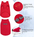 BEAUTYZOO Dog Fleece Vest Sweater Winter Jacket for Small and Medium Dogs with D-Ring Leash Cold Weather Coat Hoodie for XS S M Dogs Boy or Girls, Large