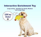 Squeaky Duck Dog Toy for Small, Medium and Large Dogs, Durable Interactive Dog Toys to Keep Them Busy, Soft Crinkle Plush Puppy Chew Toys Teething and Boredom (Mr. Ducky Yellow 1PC)