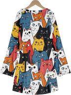 MARSVOVO Women Novelty Graphic Plus Size Sweater Crewneck Long Sleeve Cute Printed Loose Fit Casual Fall Sweaters Top