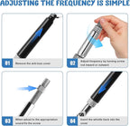 Dog Whistle, 2Pcs Dog Whistle to Stop Barking Neighbors Dog - Adjustable Ultrasonic to Stop Barking and Recall Training with Lanyard (Black and White)