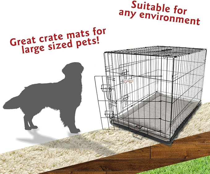 Majestic Pet Orthopedic Memory Foam Dog Crate Mat - Plush Pet Bed Pad for Crates & Kennels | USA Crafted | 42"x26" Villa Vintage