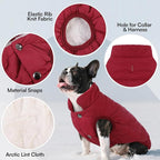 ASENKU Dog Winter Coat - Waterproof Windproof Dog Jacket, Warm Snowproof Doggie Puffer Vest for Cold Weather, Lightweight Snow Coats for Small Medium Large Dogs(S, Red)