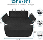 Veckle SUV Cargo Liner for Dogs Water Resistant Dog Trunk Cover with Side Flaps Nonslip Pet Cover, Universal Fit Cargo Area Protector with Bumper Flap for SUVs Sedans Vans, Black