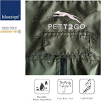 Dog Lightweight Windbreaker, Dog Outdoor 4-Legs Jacket, 0.5 lbs,Durable Water Repellent, Hooded, Easy on/Off with Collar and Harness, Reflective, Packable,Dark Olive (XX-Large)