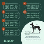 Kuoser Dog Coat Warm Dog Puffer Jacket, Windproof Dogs Padded Vest Lightweight Cold Weather Coats Pet Snowsuit Soft Puppy Winter Clothes for Extra Large Dogs, Button Design, Easy On/Off, Blue 2XL