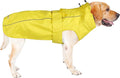 Waterproof Dog Raincoat with Reflective Strip, Adjustable Breathable Rain Coat Jacket with Leash Hole for Dogs (Yellow, X-Large)