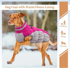 Dog Jackets for Medium Dogs,Medium Dog Coat,Warm Dog Winter Coat Zip Up Back,Waterproof Dog Jacket with D-Ring,Dog Cold Weather Coats with Fleece Lined, Dog Snowsuit Pug Boston Terrier M