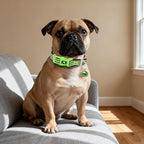 XXS-XS Dog Collar with Bell Reflective - Adjustable Tiny Small Breed Collar for Girl Boy Chihuahua Puppies, Night Walk Safety Accessory（Green XS）