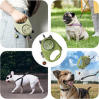 Retractable Dog Leash – 13ft Strong Nylon Tape, Auto-Locking, Tangle-Free, One-Touch Brake, Comfortable Grip – Fun Halloween Design for Small Dogs up to 20 lbs, Haminway Cheeky Imp Design
