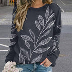 Womens Long Sleeve Tops Y2k Japanese Art Print Sweatshirts Fall Pullover for Women Crewneck Vintage Shirts Boho Tops