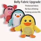 Squeaky Dog Toys 3 Pack, Soft and Tough Dog Plushes, No Stuffed Toy Sets, Durable Pet Chew Toys for Small, Medium and Large Dogs Interact and Reduce Boredom