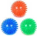 Orgrimmar 3 PCS Pet Squeaky Chewing Balls Dog Soft Stab Cleaning Teeth Toys Balls with High Bounce for Small Medium Large Pet Dog Cat Toys(Small,2.55in)