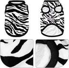 Adorable Zebra Print Dog Shirts – Lightweight, Cozy Outfit for Small to Medium Dogs, Soft & Snuggly Pet Wear for Everyday Comfort and Cuteness.Black L