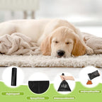 Sherr 60 Rolls Dog Poop Waste Bags 12000 Count Unscented Dog Trash Leak Proof Pet Doggie Thick Plastic Bag for Home Park Outdoor Travel Pet Supplies, Black