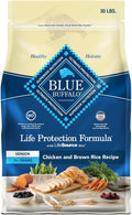 Blue Buffalo Life Protection Formula Senior Dry Dog Food, Supports Joint Health and Mobility, Made with Natural Ingredients, Chicken & Brown Rice Recipe, 30-lb. Bag