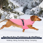 IECOii Dog Jackets for Large Dogs - Reflective & Adjustable & Windproof Vest with Warm Fleece Lining for German & Shepherd & Labrador, Waterproof Snow Coats for Walking & Hiking, Pink, Size 2XL