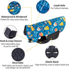 CuteBone Winter Coat Waterproof Windproof Jacket Reversible Vest Thick Adjustable Cold Weather Coats for Small Medium Large Dogs Soft With Leash Hole