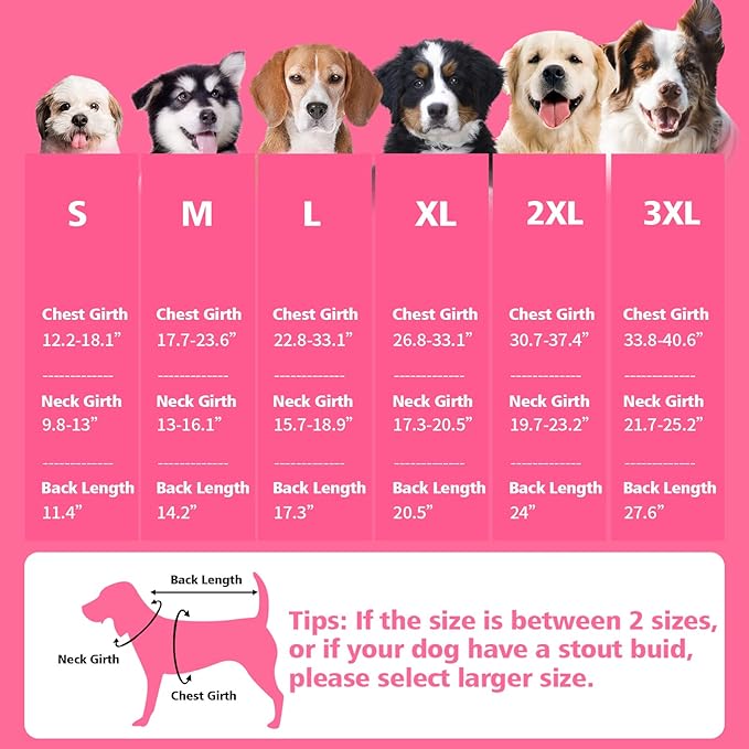 Fragralley Dog Coat Large, Waterproof Dog Jacket with Warm Fleece Lining, Adjustable Reflective Dogs Winter Coat, Turtleneck Pet Coats for Cold Weather (Pink XXXL)