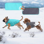 EMUST Dog Snow Jacket, Sweater for Dogs, Windproof Waterproof Fleece Lining Extra Warm Coats for Dogs, Grey, M