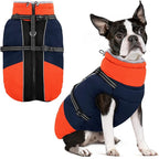 SUNFURA Small Dog Coat with Harness Built-in, Warm Dog Jacket with Zip, Reflective Winter Coat Pet Sweater Clothes for Small Dogs Schnauzer, Yorkshire Terrier, Shih Tzu, Blue S