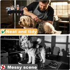 Adjustable Pet Grooming Organizer for Scissors, Brushes and Tools - Rotatable Multi-Compartment Grooming Arm Stand