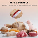 Nocciola Stuffed Pig Dog Toys: Funny Squeaky Crinkle Dog Chew Toys for Small Medium Breed, Plush Puzzle Cognitive Training Pet Enrichment Supplies, Burrow Hide Seek Mental Stimulation Anxiety Relief