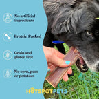 hotspot pets Beef Esophagus Dog Treats (6 INCHES - 25 Count) Grass Fed with No Added Hormone, All Natural Jerky Dog Treats - Chews Rich in Glucosamine & Chondroitin for Joint Health
