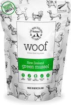 The New Zealand Natural Pet Food Co. WOOF Freeze Dried Dog Treats - High Protein, Small & Large Dog, Natural, Topper, Treat, Green Mussels - 1.76 oz