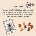 Bocce's Bakery Oven Baked Mud Pie Oh My Treats for Dogs, Wheat-Free Everyday Dog Treats, Made with Real Ingredients, Baked in The USA, All-Natural Soft & Chewy Cookies, PB, Carob & Vanilla, 6 oz
