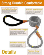 lynxking 6 FT Dog Leash Slip Lead 2 Pack Strong Heavy Duty Braided Dog Training Leash No Pull Training Lead Leashes for Medium Large and Small Dogs