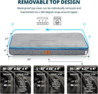 Memory Foam XL Dog Bed - 4” Thick Orthopedic Beds for Extra Large Dogs - Waterproof Dog Bed with Removable Washable Cover & Wrap-Around Zipper - Ultimate Comfort and Easy Maintenance